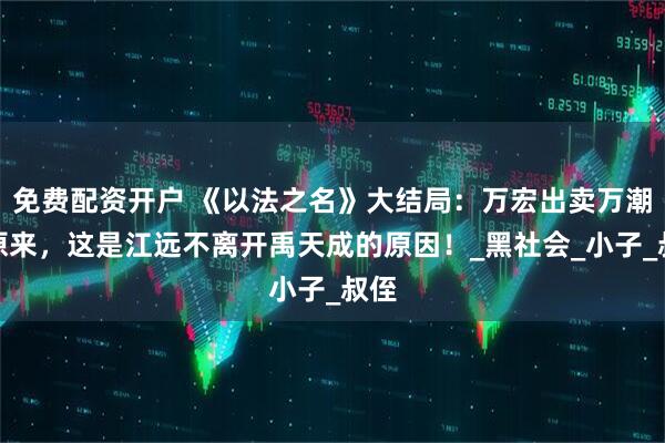 免费配资开户 《以法之名》大结局：万宏出卖万潮？原来，这是江远不离开禹天成的原因！_黑社会_小子_叔侄